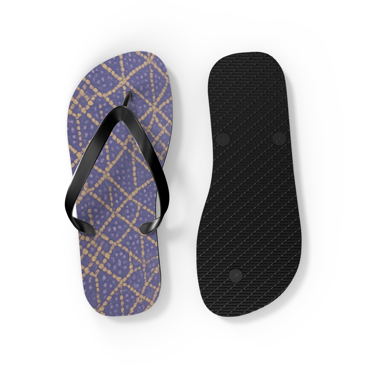 Lavender Lattice Breeze Flip Flops