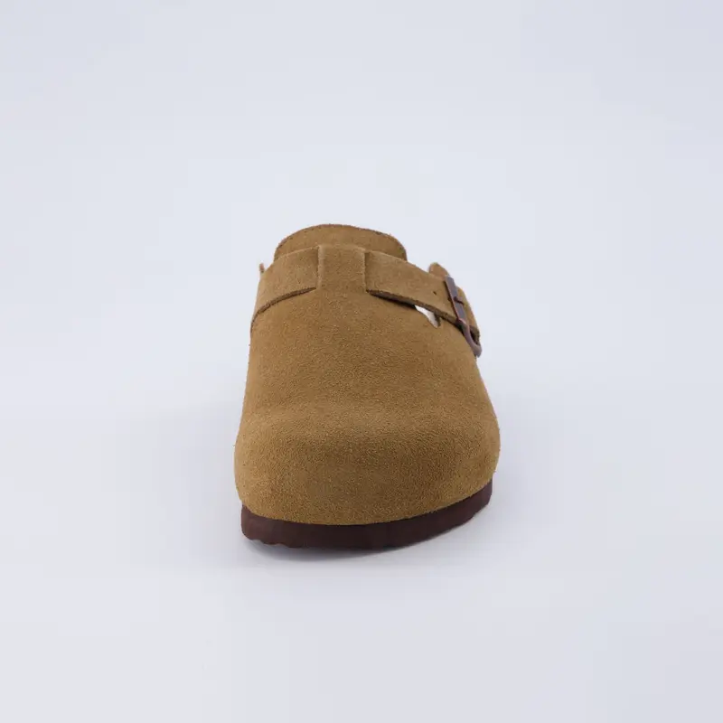 Womens Hana Genuine Suede Clog - Soft Fur Lining