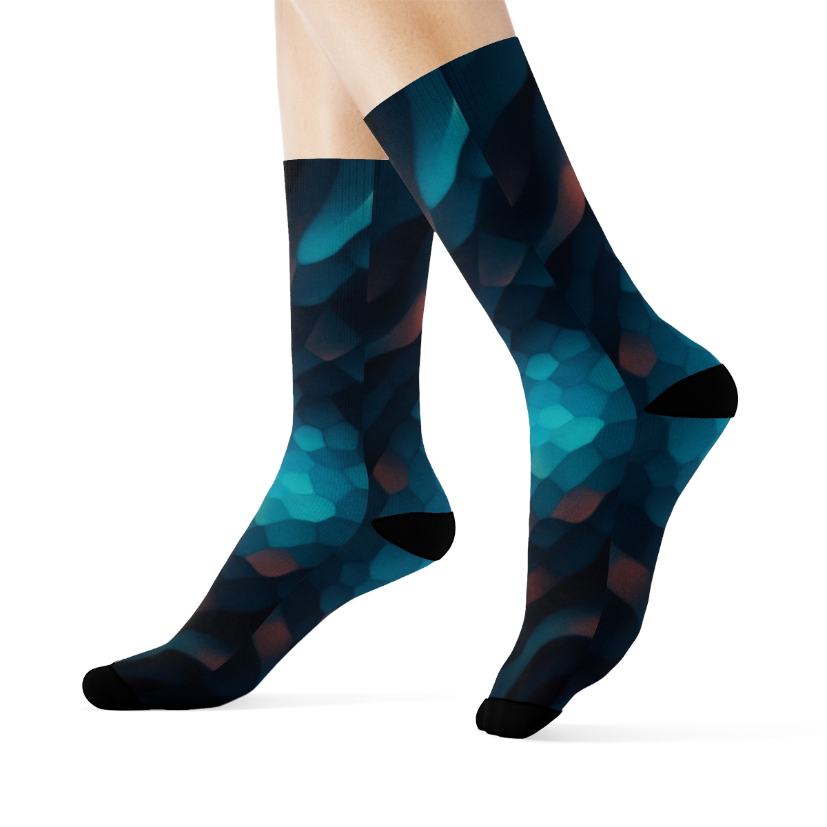 Chromatic Pulse Of The Cuttlefish designer logo socks