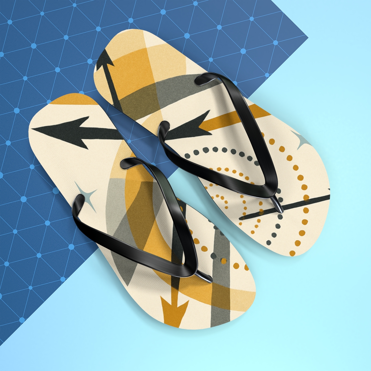 Waggle Signal Constellation soft sole flip flops