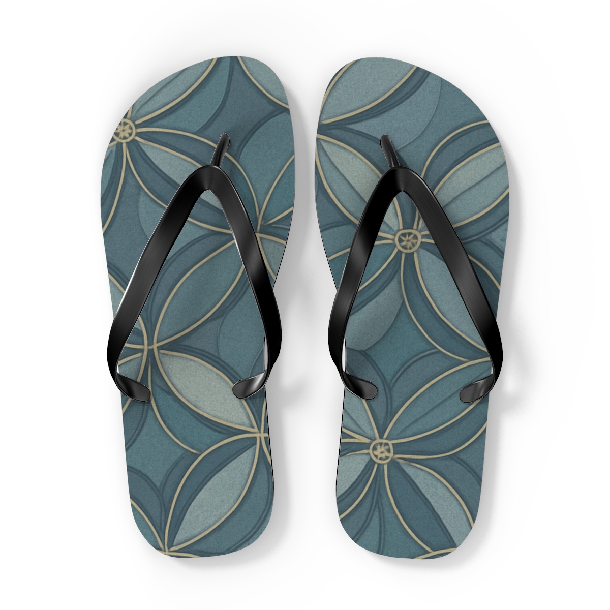 Camellia Lattice Drift colorful rubber flip flops