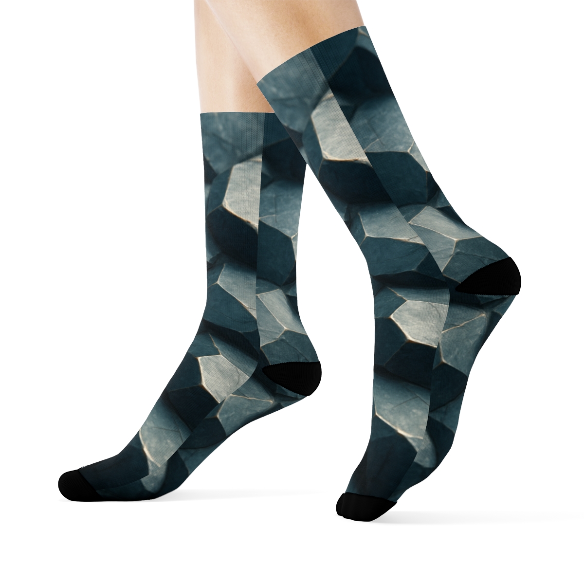 Mineral Facet Tessellation Drift trendy colorful socks
