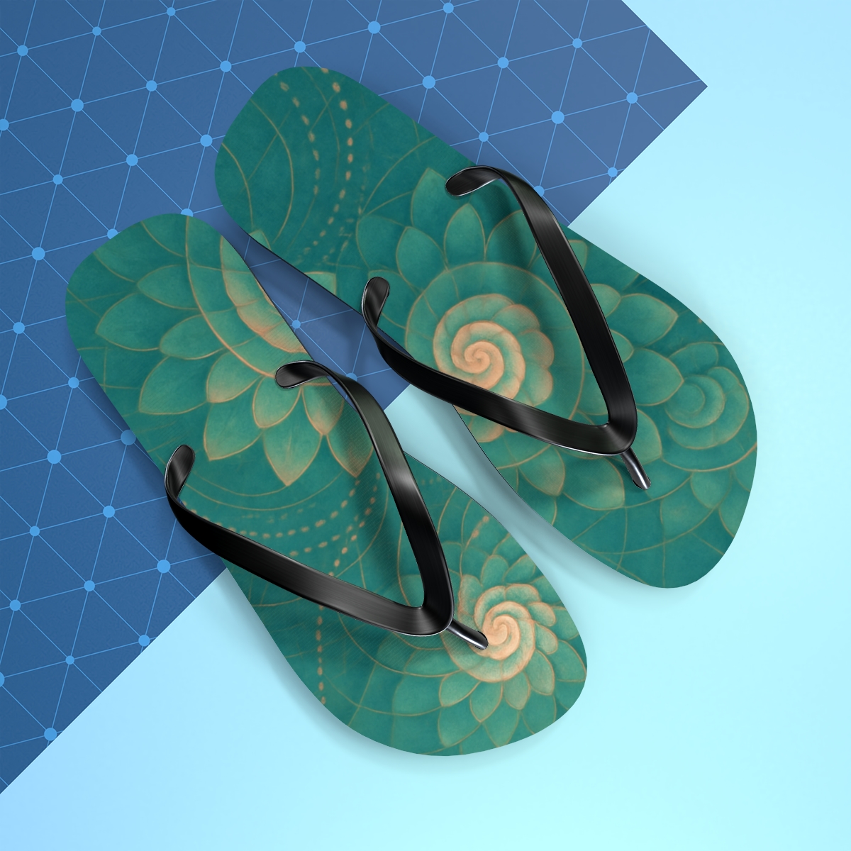 Spiral Blossom Matrix soft sole flip flops
