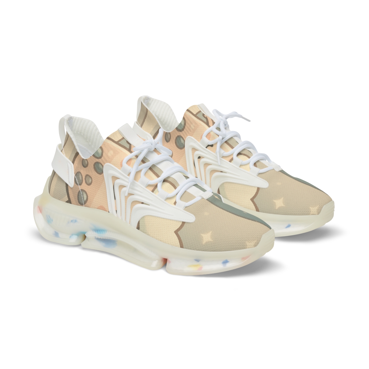 Moon Milk Tea Friends custom sneakers