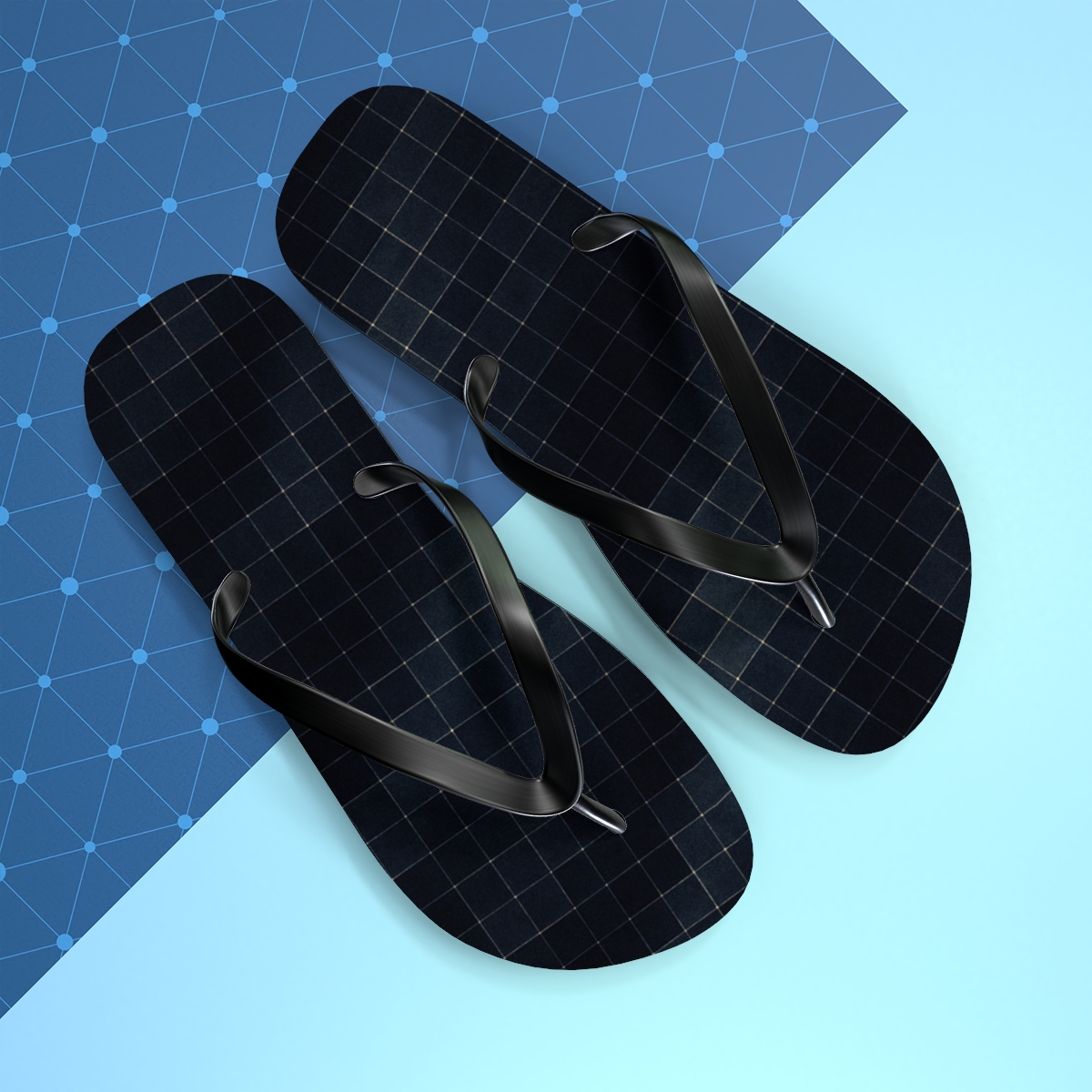 Stellar Parallax Grid designer logo flip flops