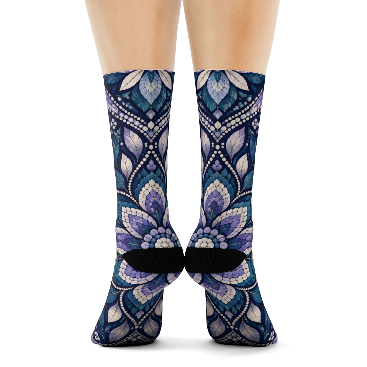 Lupine Bead Spiral Tessera personalized cozy socks [AI-b9222bd3-11dc82e8fa1b]