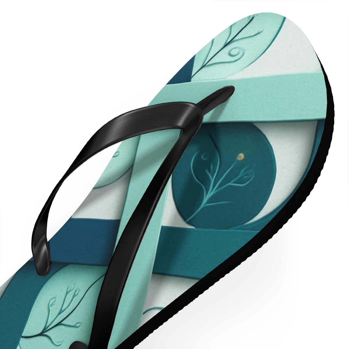 Camellia Ribbon Lattice trendy printed flip flops