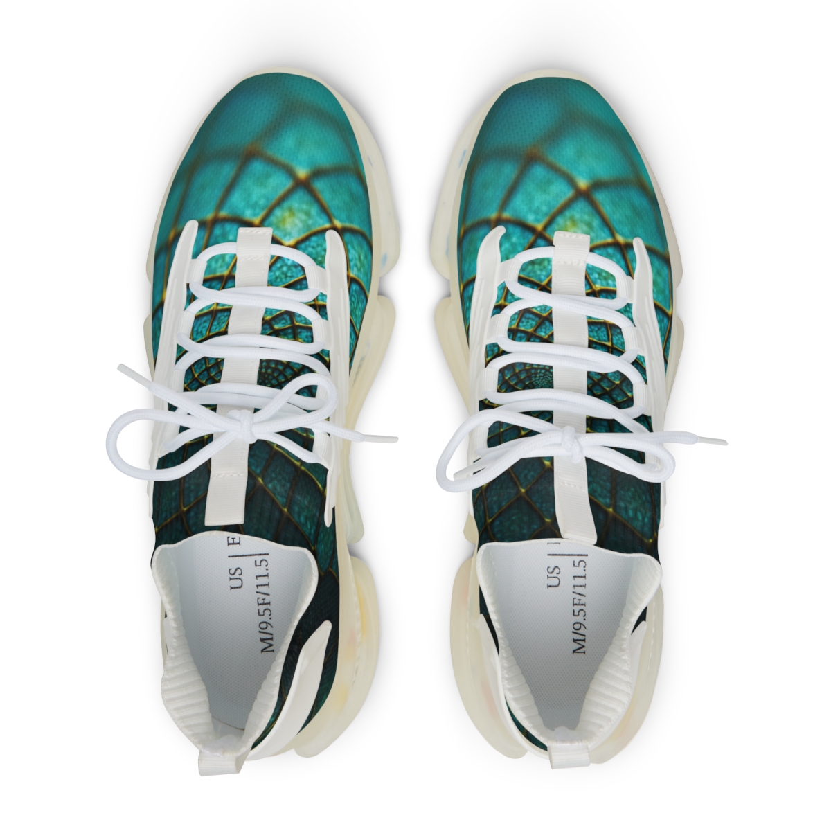 Iridescent Beetle Mosaic unique printed sneakers
