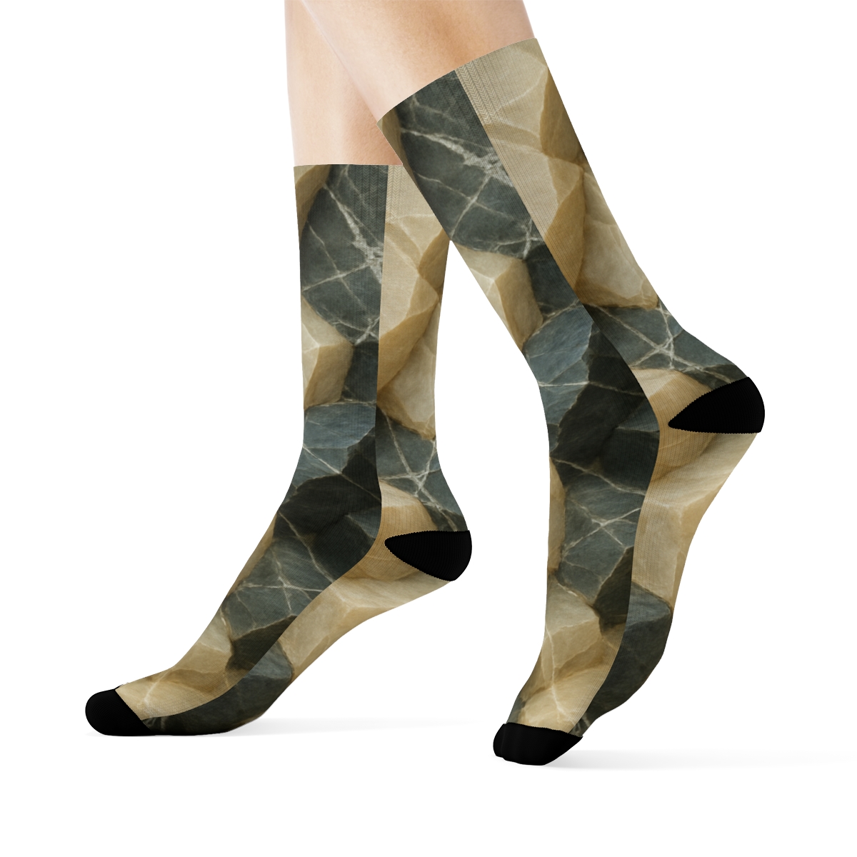 Quartz Vein Tessellation designer logo socks