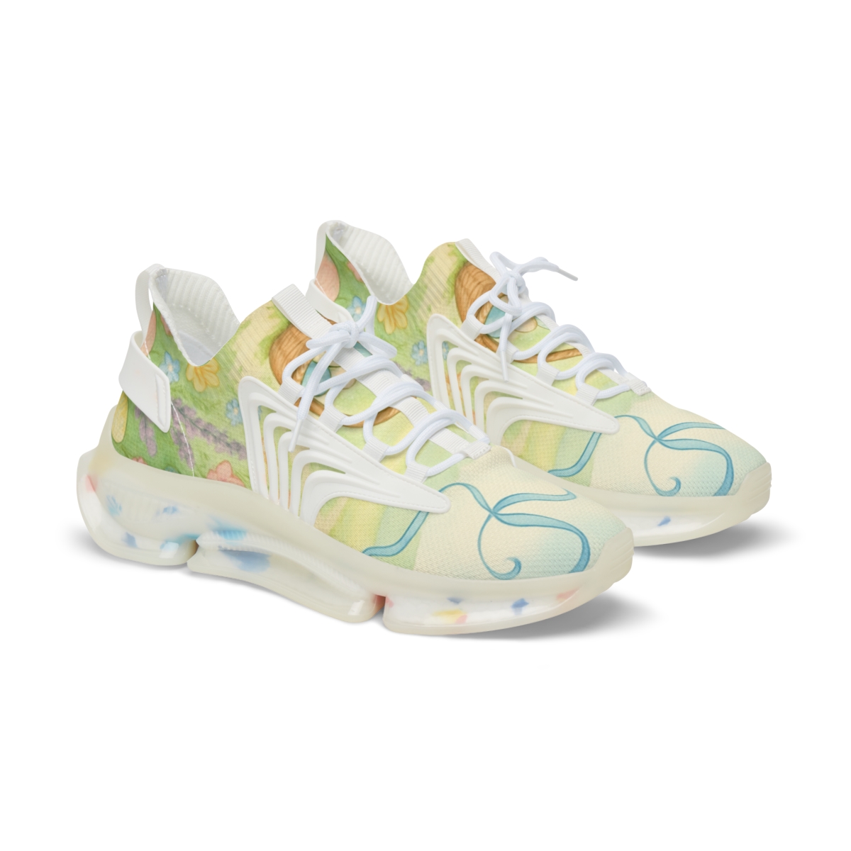 Spring Egg Hunt Meadow Whimsy premium sport sneakers