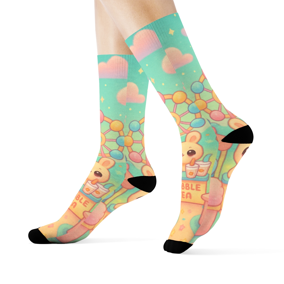 Cotton Candy Critter Carnival comfortable cotton socks