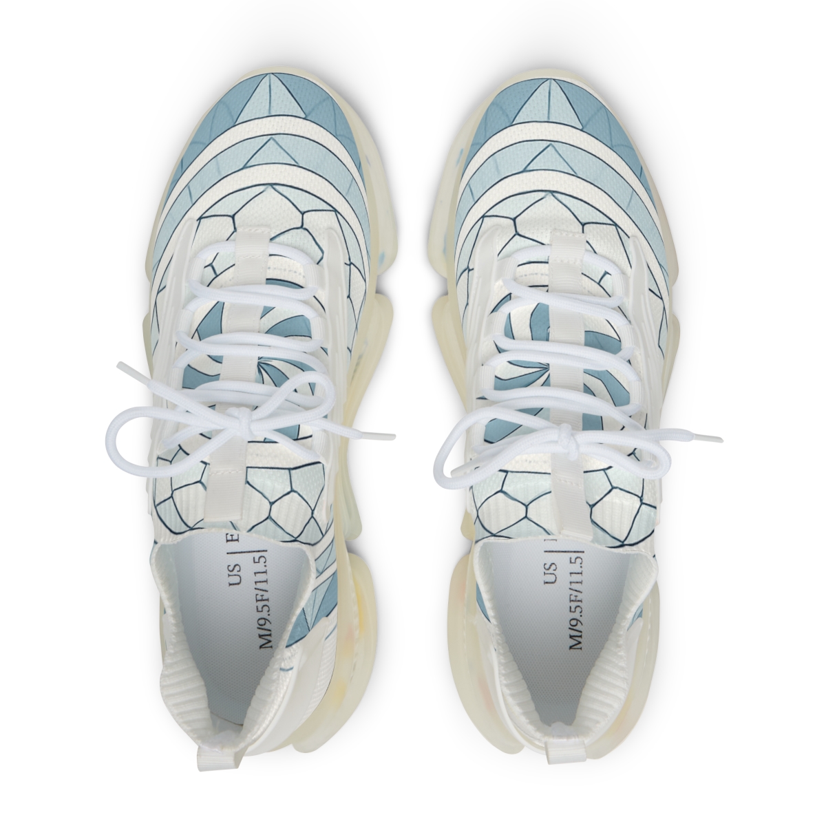 Polar Prism Lattice Mandala personalized athletic sneakers