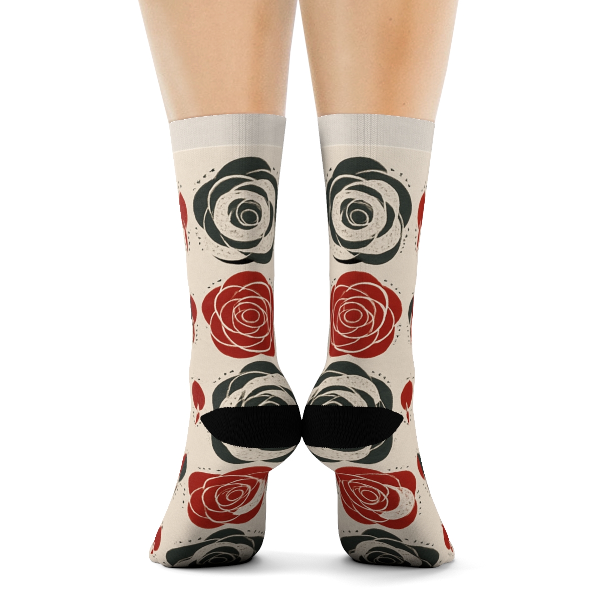 Camellia Spiral Pulse Array designer logo socks