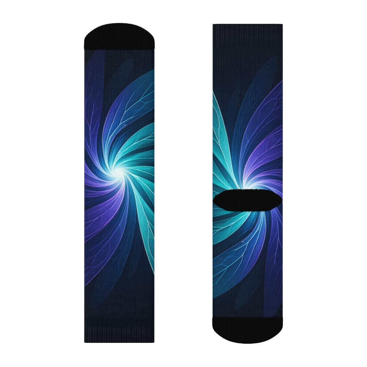 Iridescent Whirl Of The Dragonfly designer logo socks