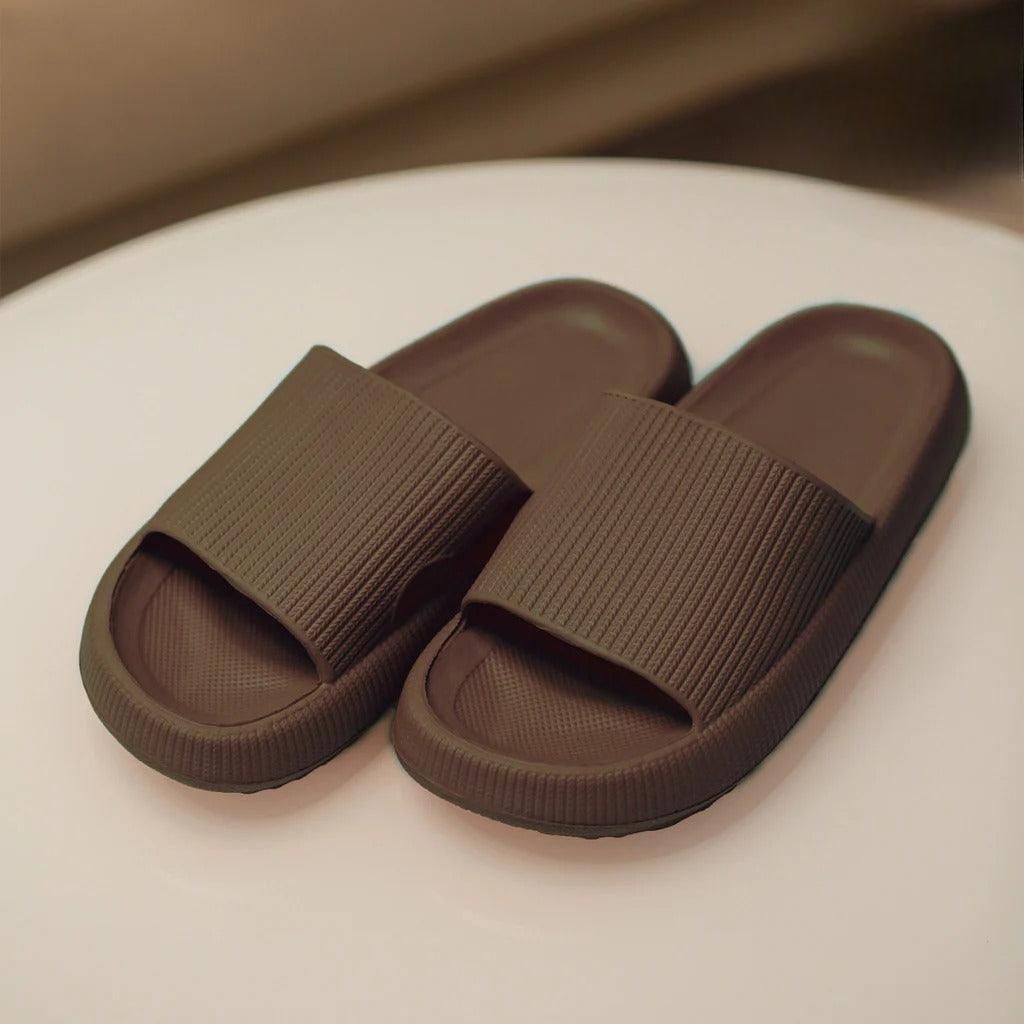 Cloud Thick Sole Slippers – All Day Lightweight Comfort - Cloud Cushion Slides