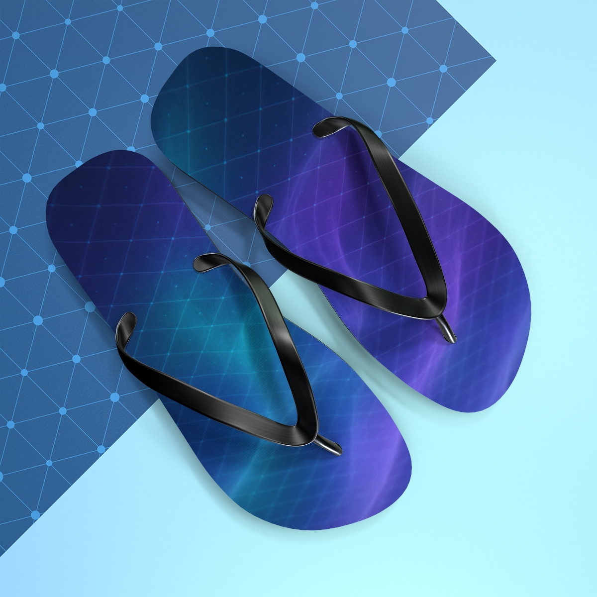 Nebula Grid Moire comfortable casual flip flops