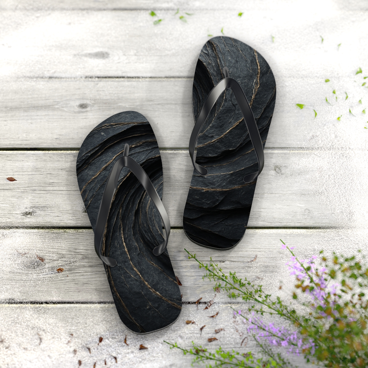 Basalt Vein Helix custom flip flops