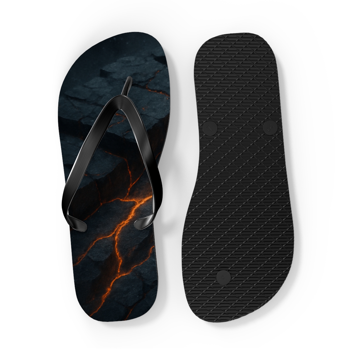 Basalt Vein Luminescence trendy printed flip flops