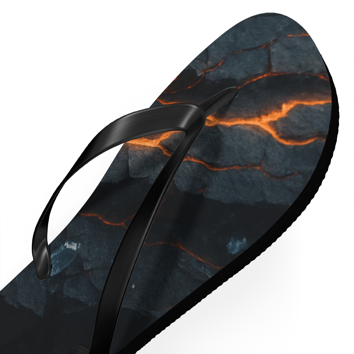 Basalt Vein Luminescence trendy printed flip flops
