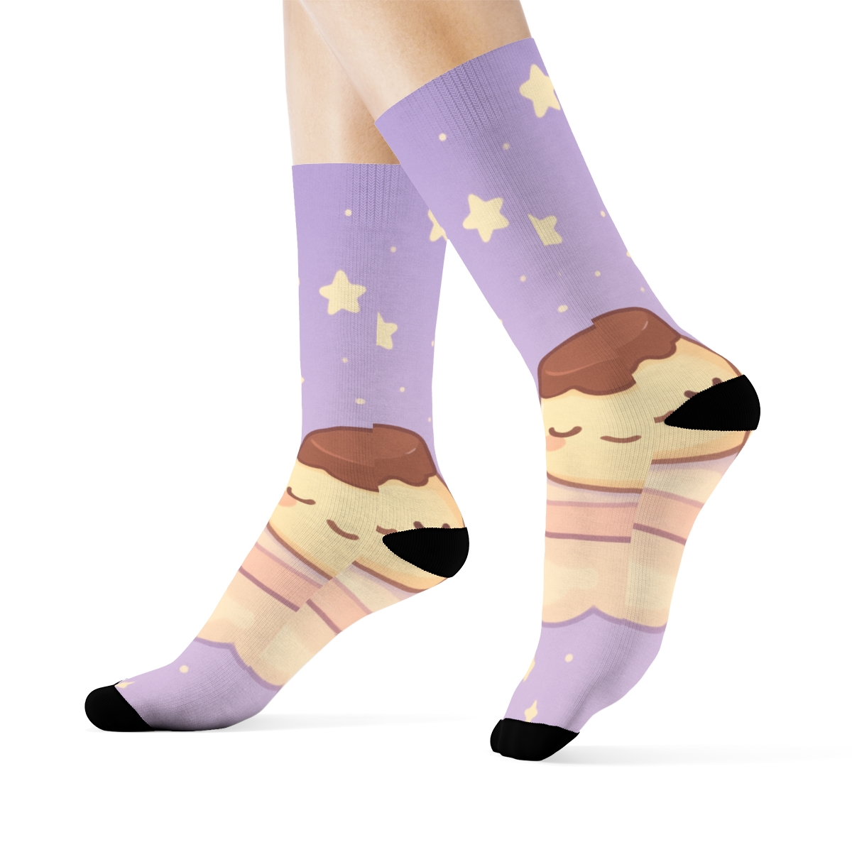 Pastel Planet Pudding Pals unique printed socks