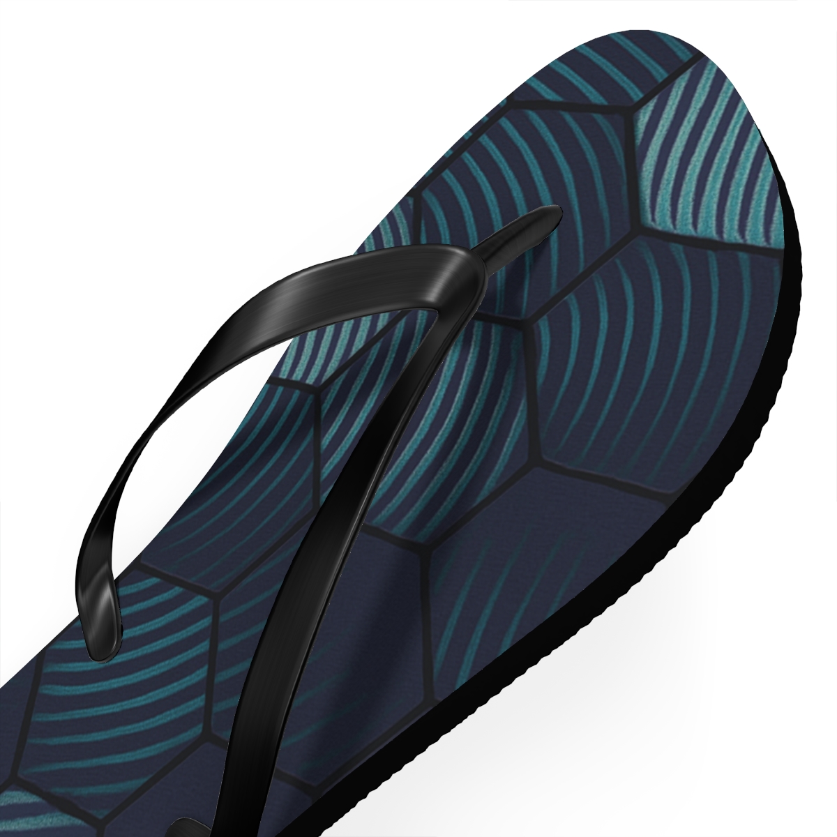 Moire Hex Vortex Weave soft sole flip flops
