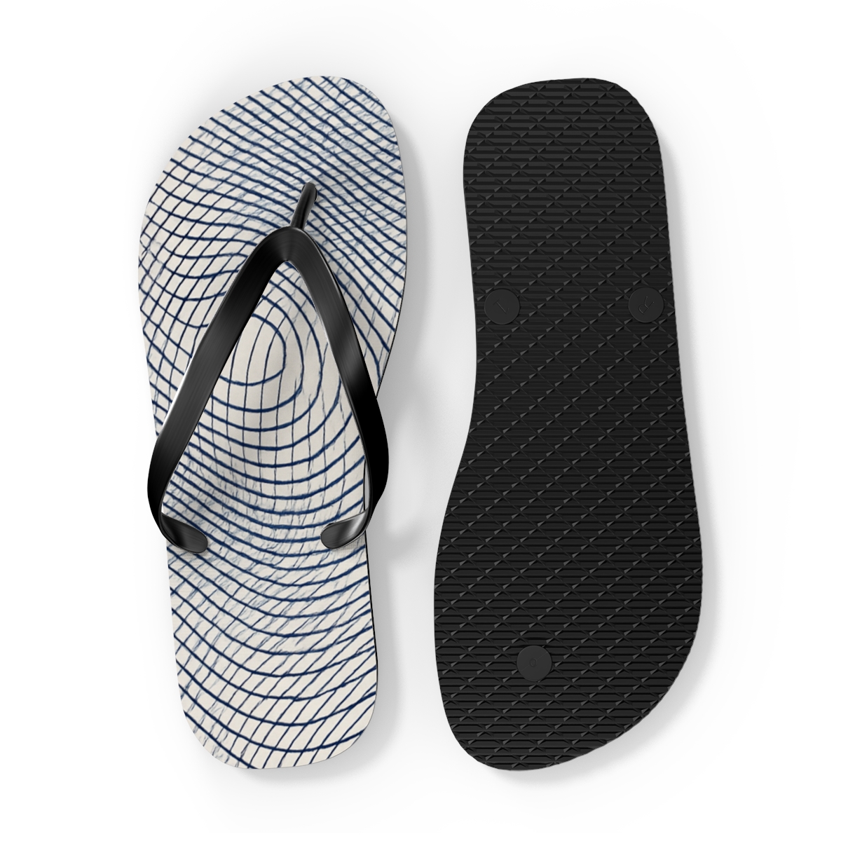 Moire Orbit Weave trendy printed flip flops