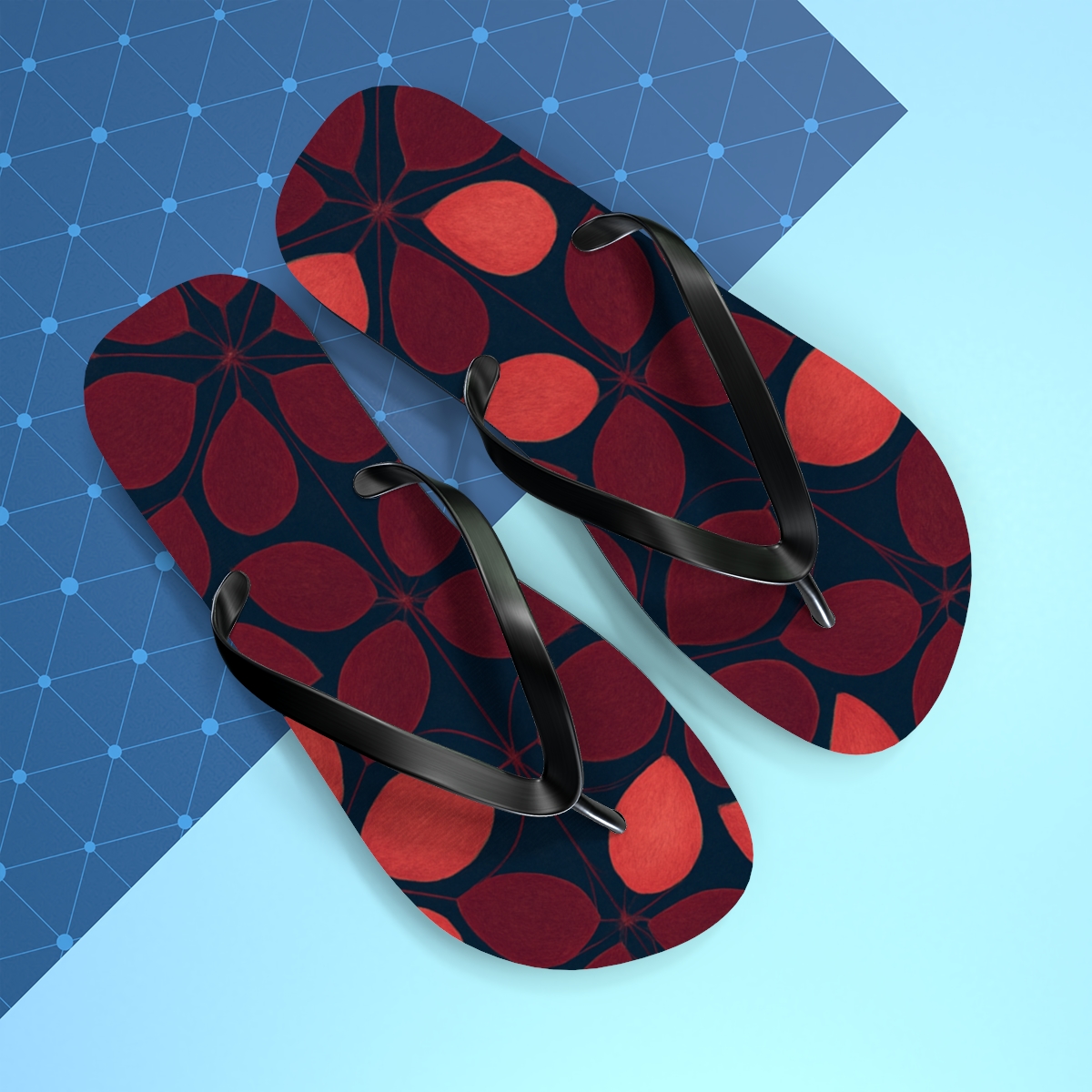 Camellia Pulse Lattice comfortable casual flip flops