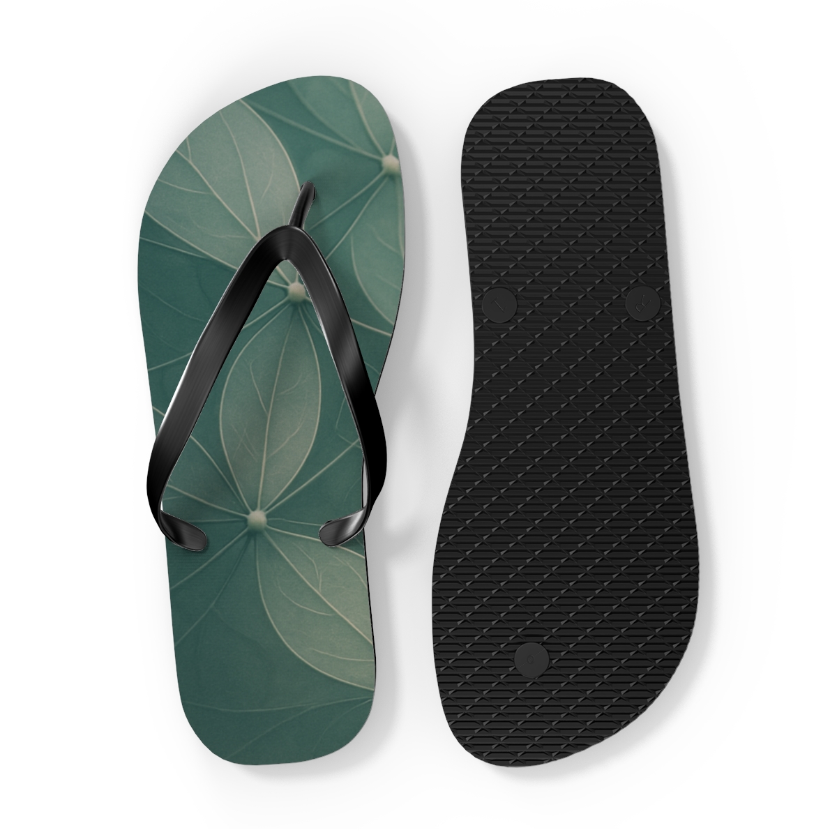 Petal Vein Lattice unique graphic flip flops