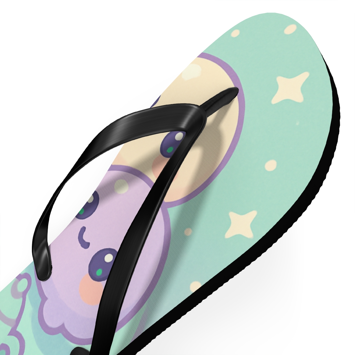 Mochi Moon Picnic trendy printed flip flops