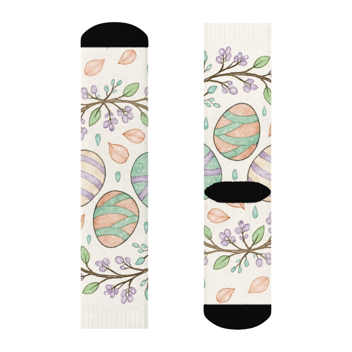 Spring Equinox Ribbon Egg Garden trendy colorful socks