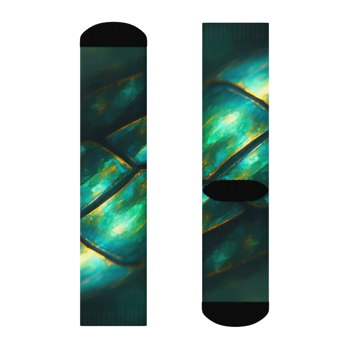 Iridescent Beetle Prism designer logo socks