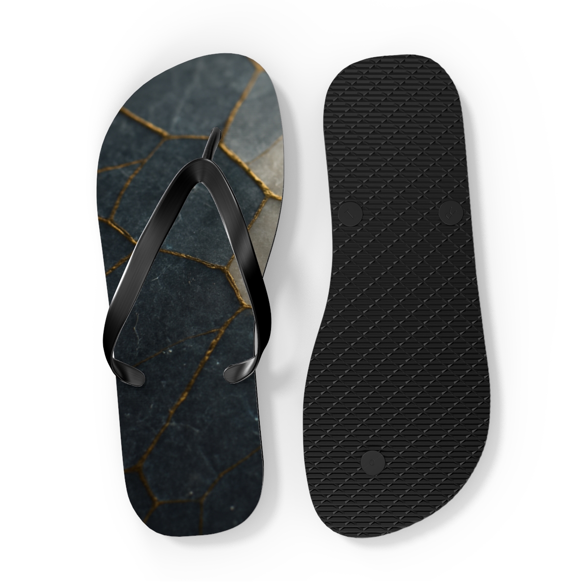 Mineral Facet Vein Tapestry soft sole flip flops