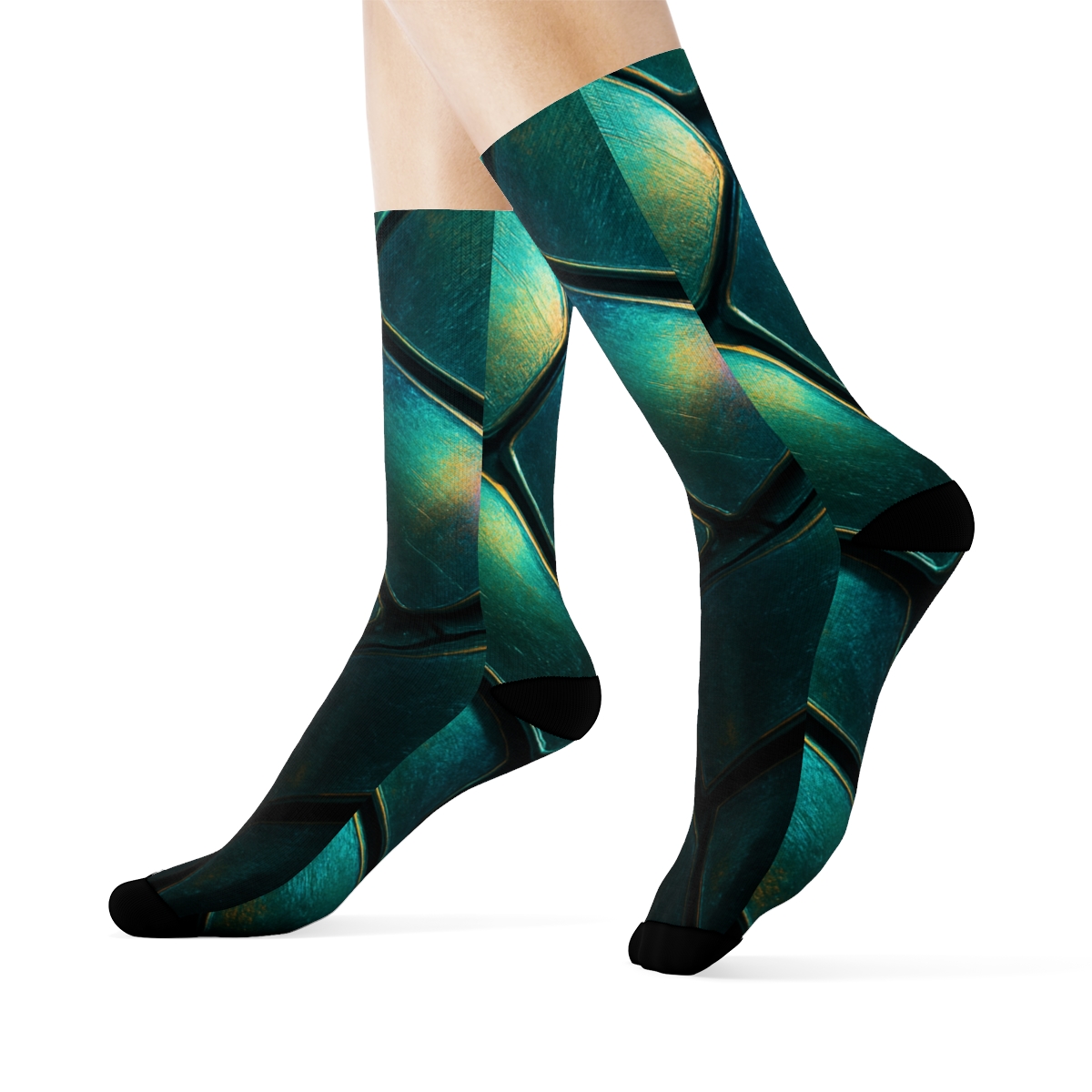 Beetle Carapace Prism Lattice personalized cozy socks