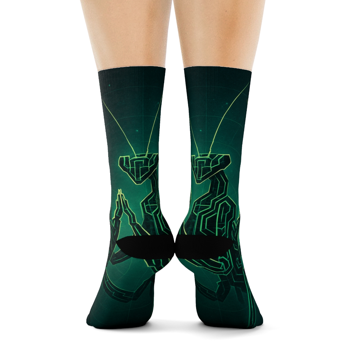 Mantis Prayer Circuit unique printed socks