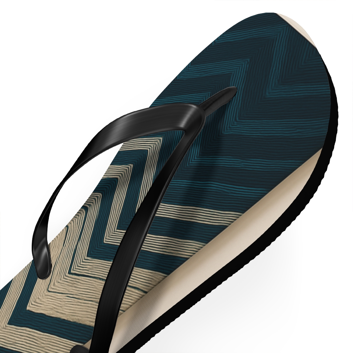 Moire Chevron Lattice custom flip flops
