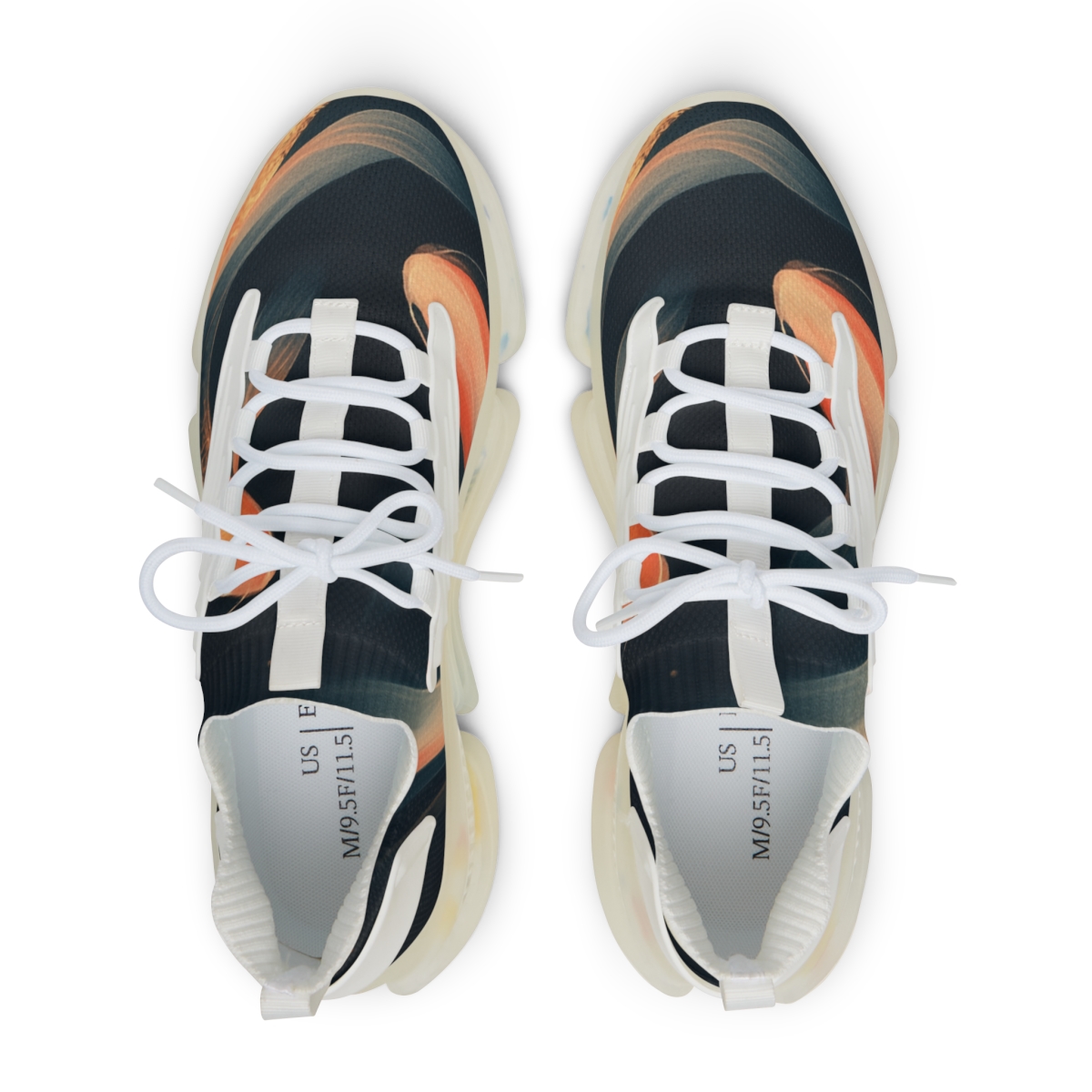 Koi Comet Ribbon Drift unique printed sneakers