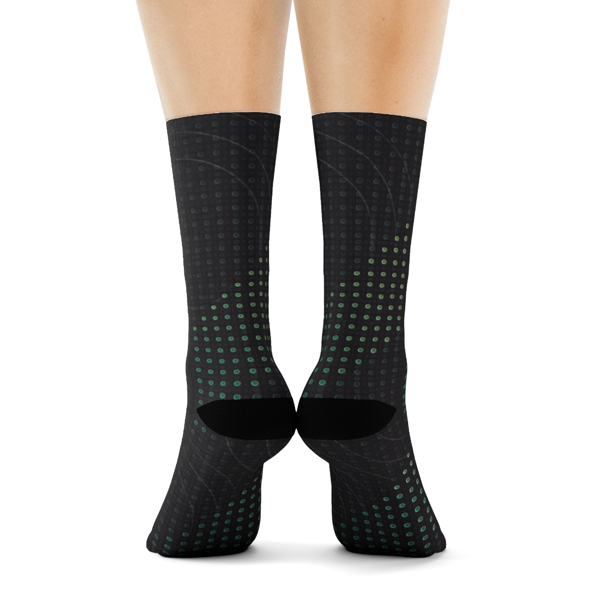 Staggered Microdot Orbit Weave personalized cozy socks