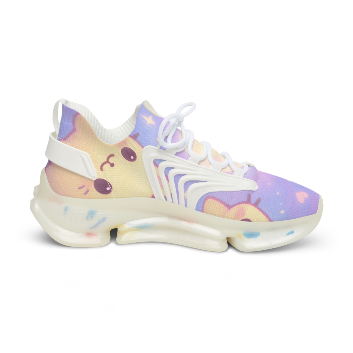 Candy Nebula Kitten Constellation unique printed sneakers