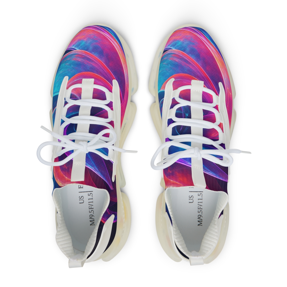 Iridescent Pulse Of The Mantis Shrimp unique printed sneakers