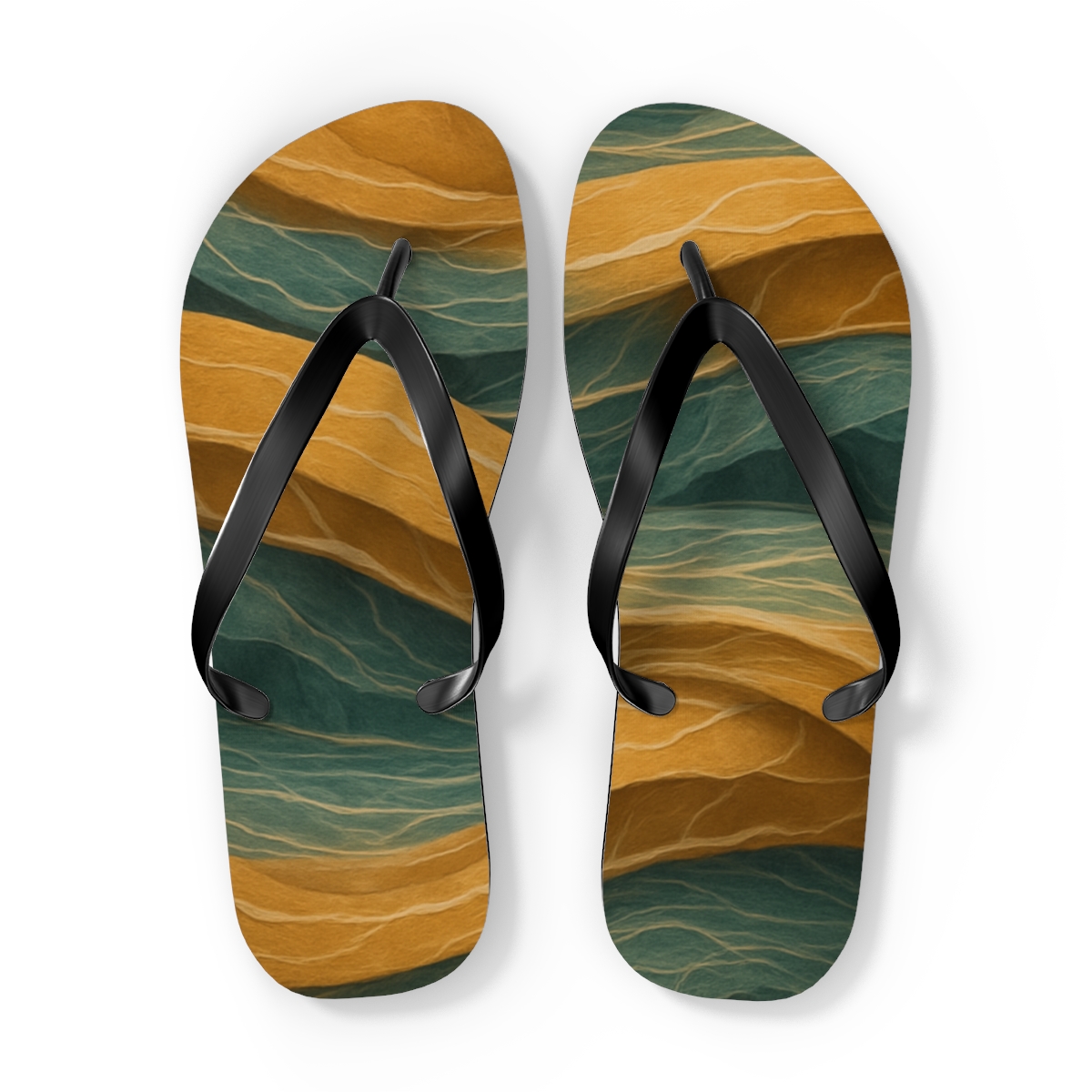 Strata Ribbon Tapestry custom flip flops