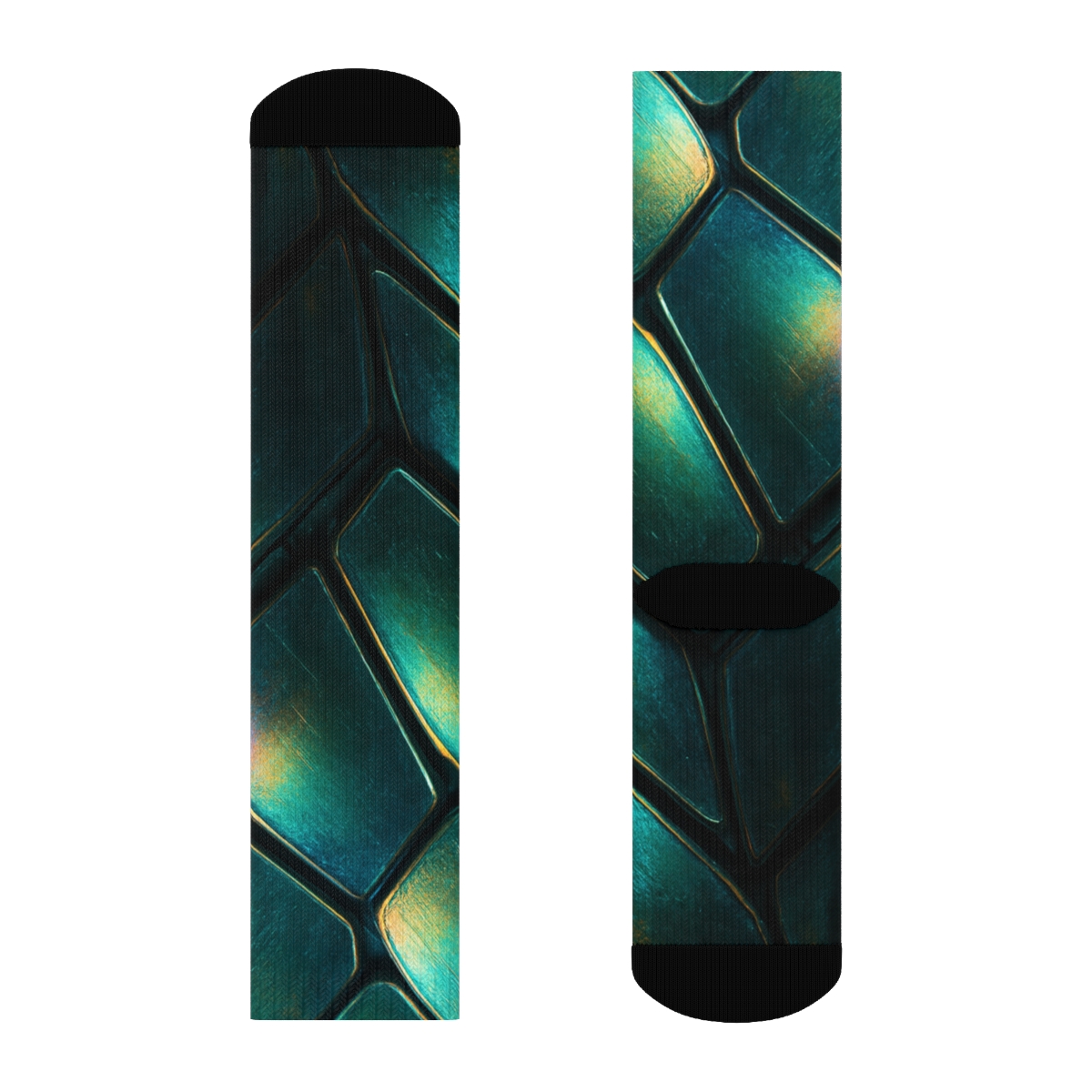 Beetle Carapace Prism Lattice personalized cozy socks