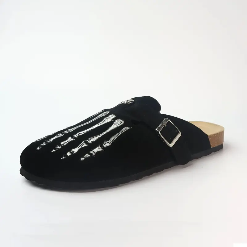 Gothic Punk Slip On Mule Shoes