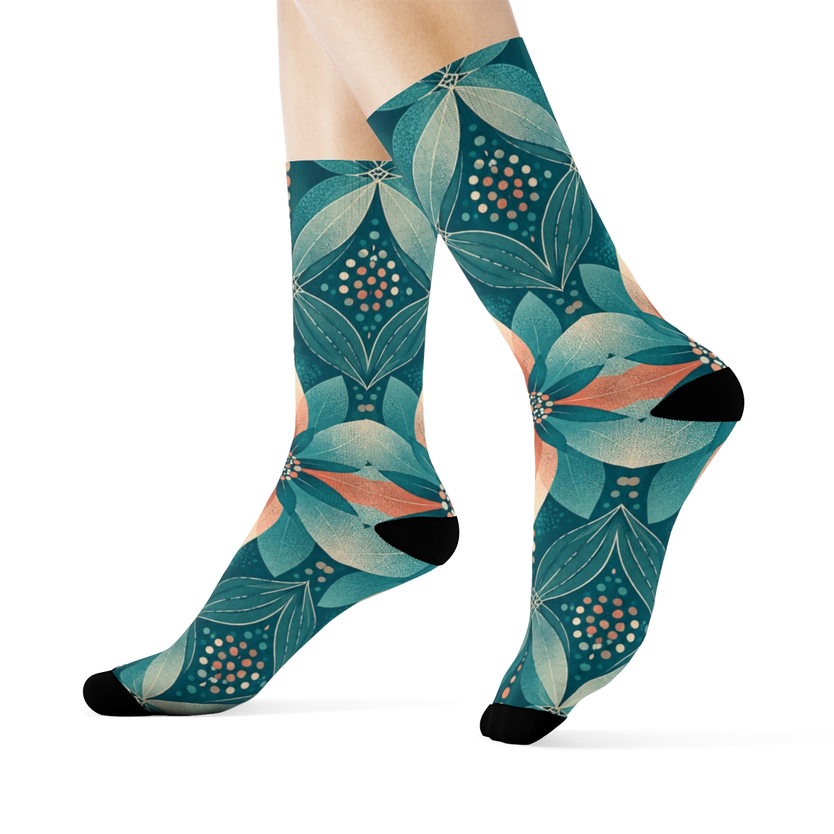 Begonia Facet Dot Weave unique printed sockscustom socks [AI-199a5ddd-53e49f1ad198]