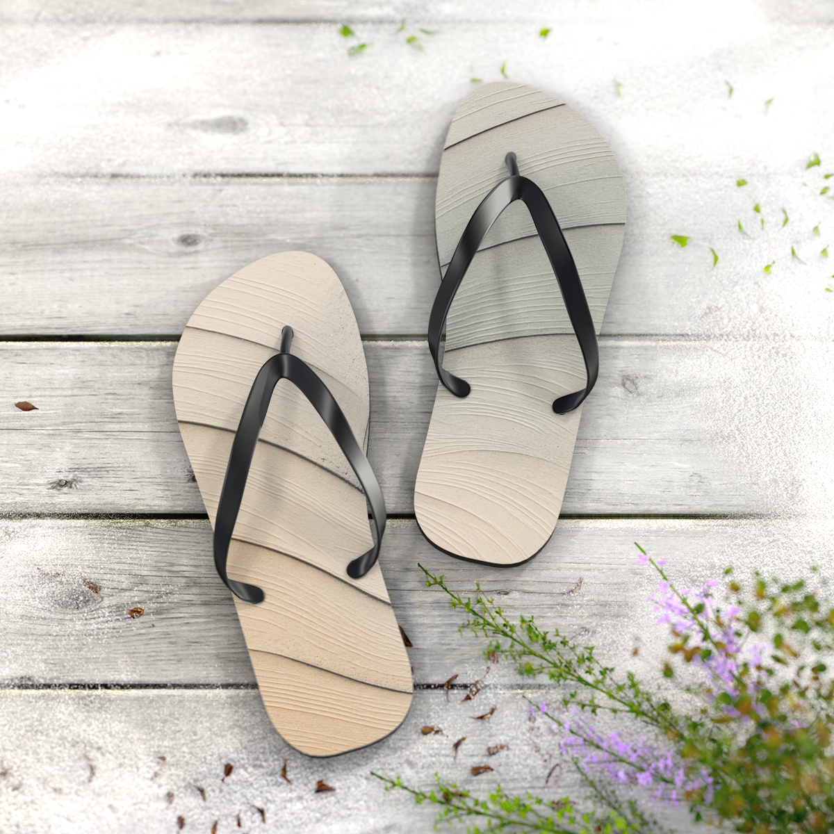 Wind Carved Arc Wavefront soft sole flip flops