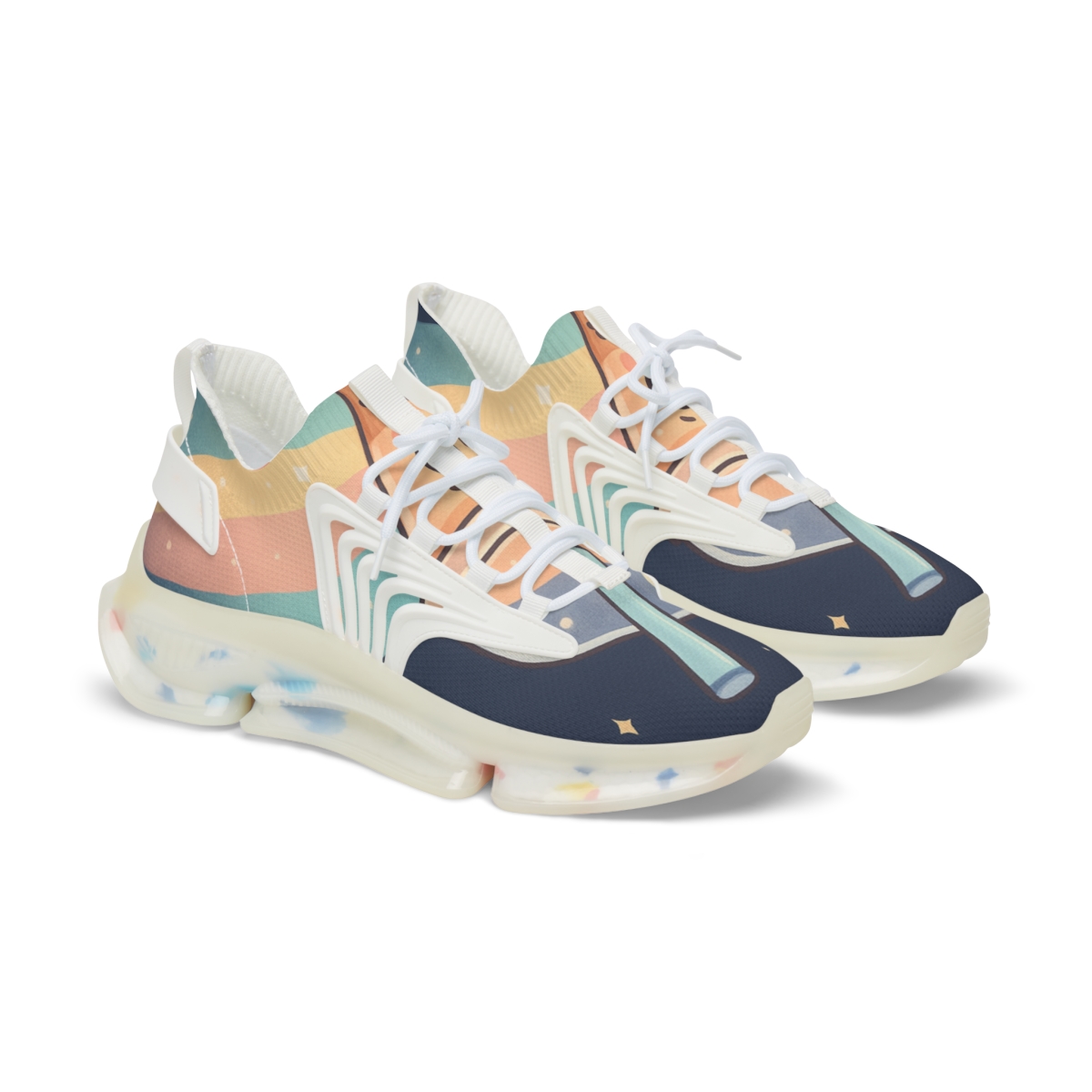 Starlight Bubble Tea Comet personalized athletic sneakers