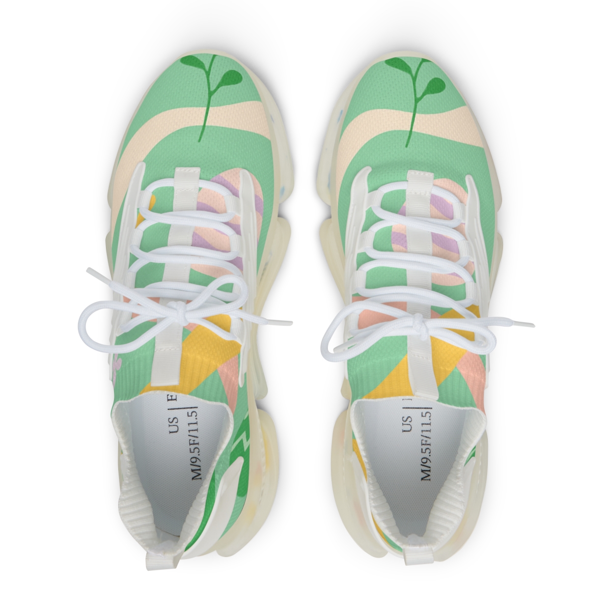 Spring Equinox Ribbon Egg Garden unique printed sneakers