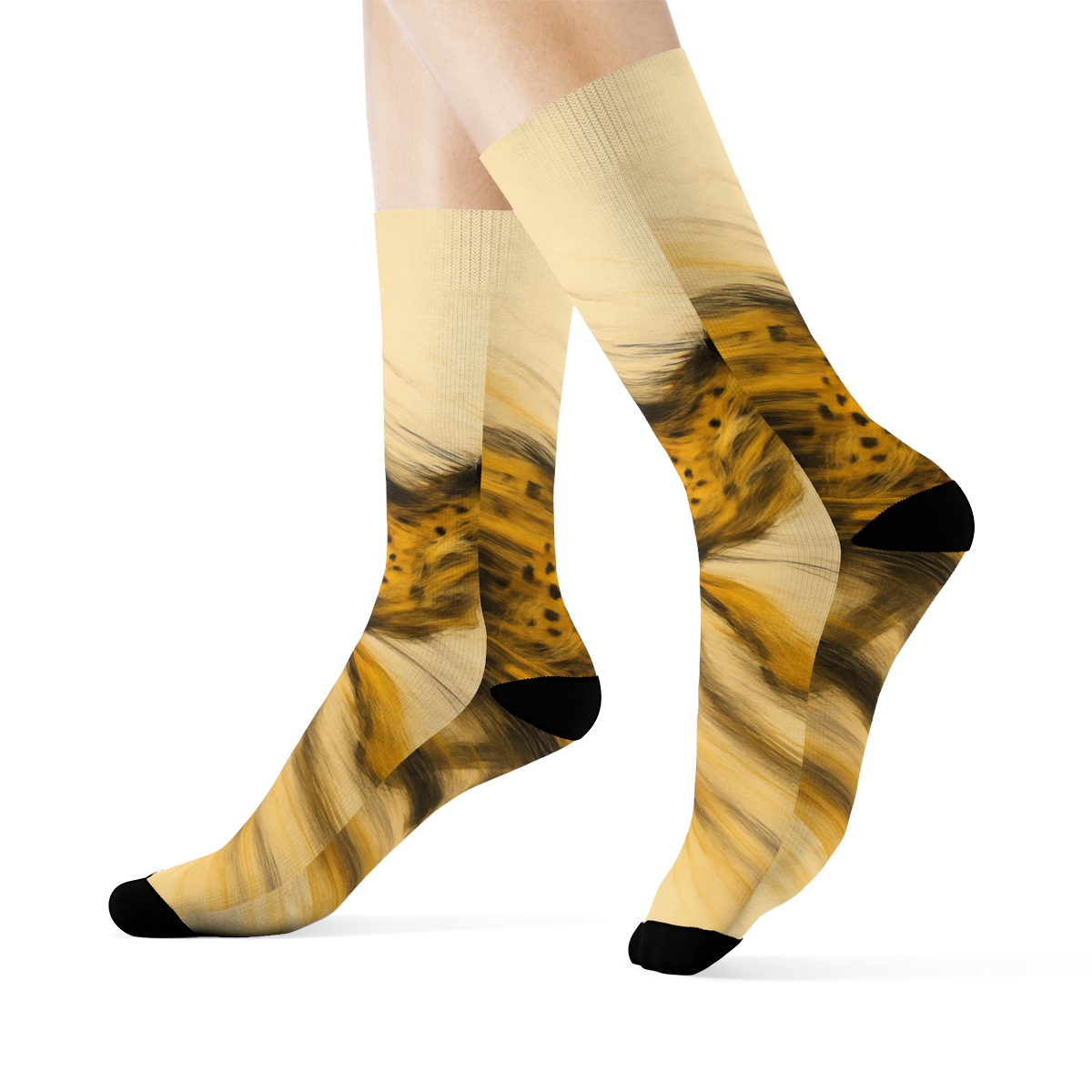 Pulse Trail Of The Sprinting Cheetah trendy colorful socks