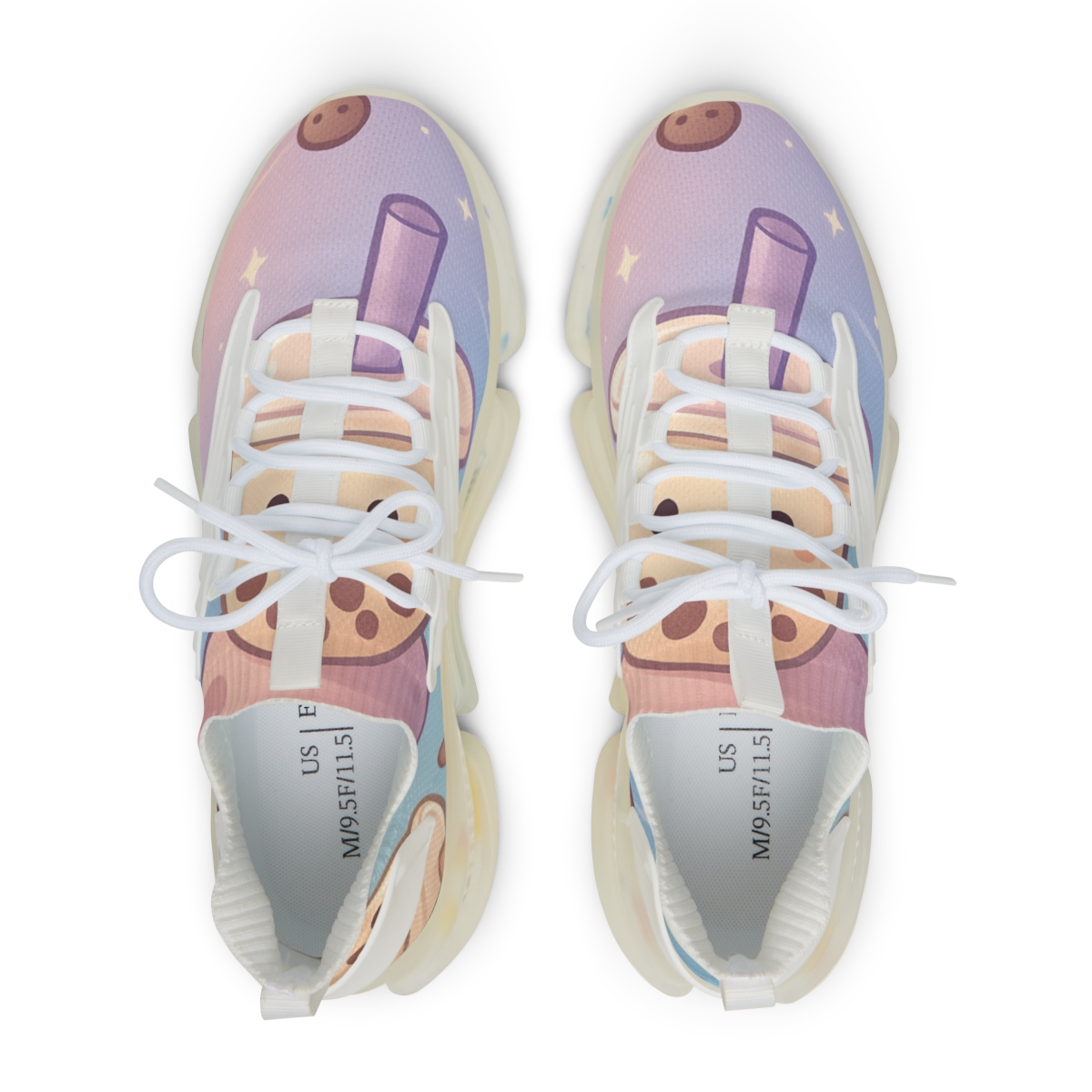 Bubble Tea Asteroid Garden personalized athletic sneakers