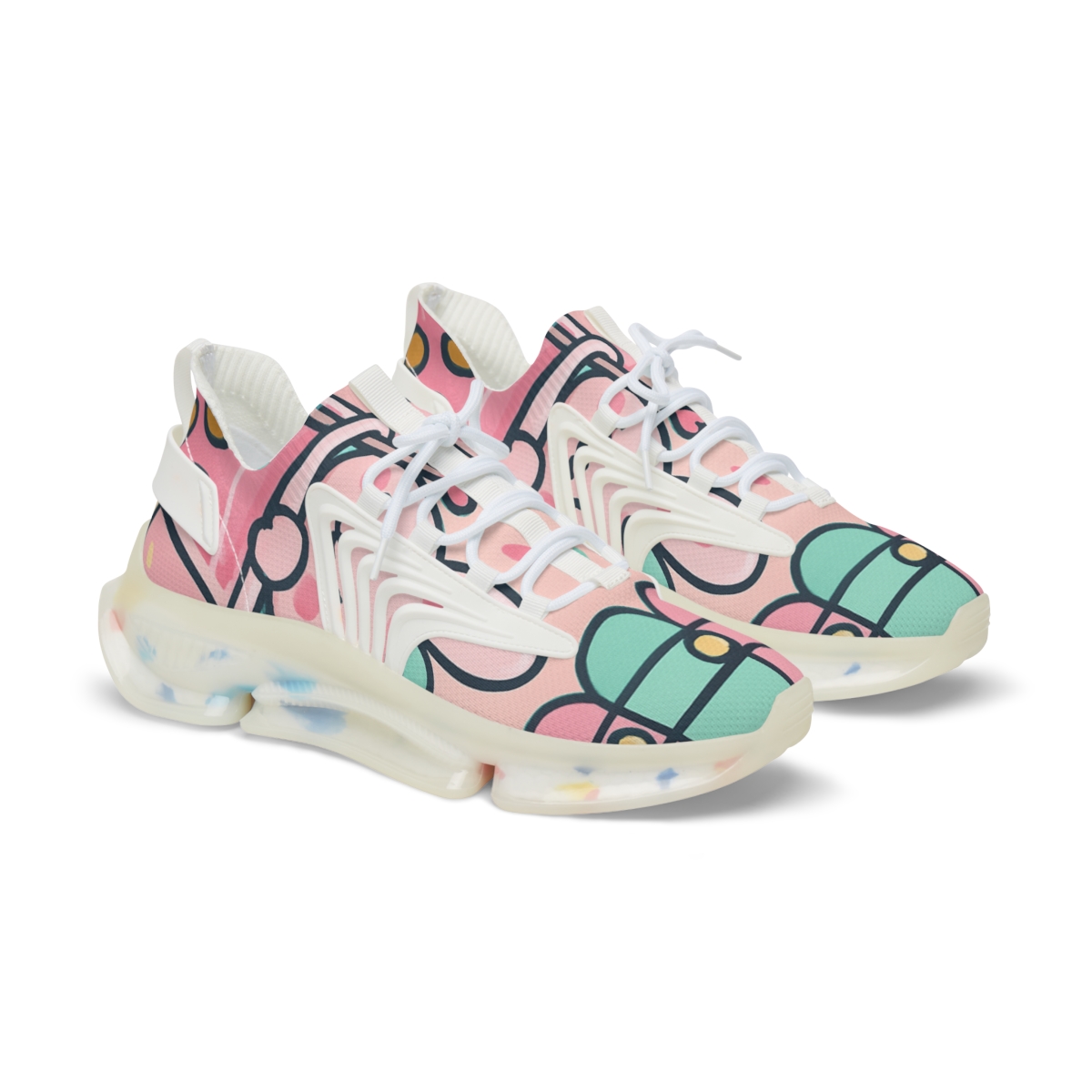 Bubble Tea Bunny Bash personalized athletic sneakers