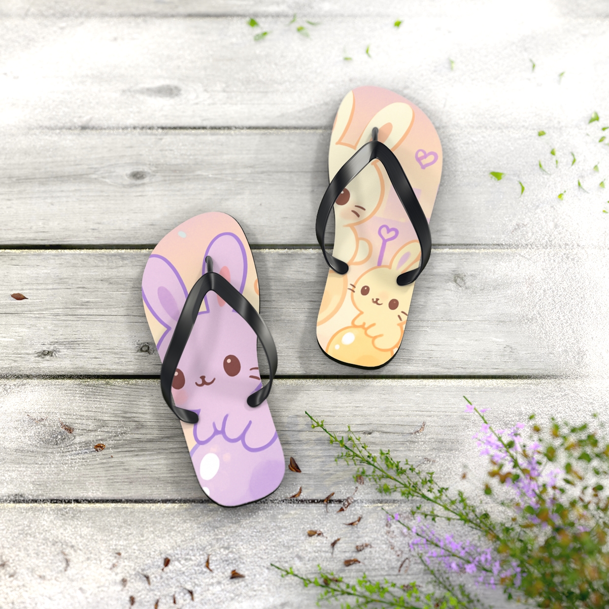Kawaii Bubble Tea Stroll Flip Flops